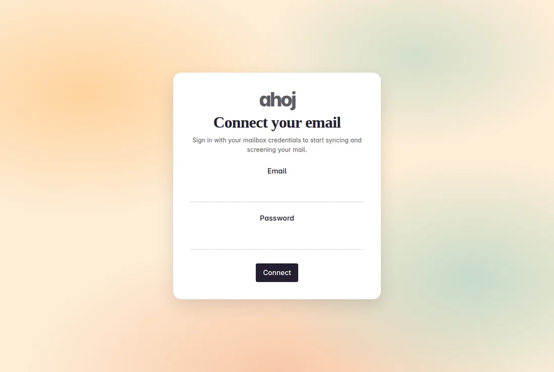 ahoj — connect your email